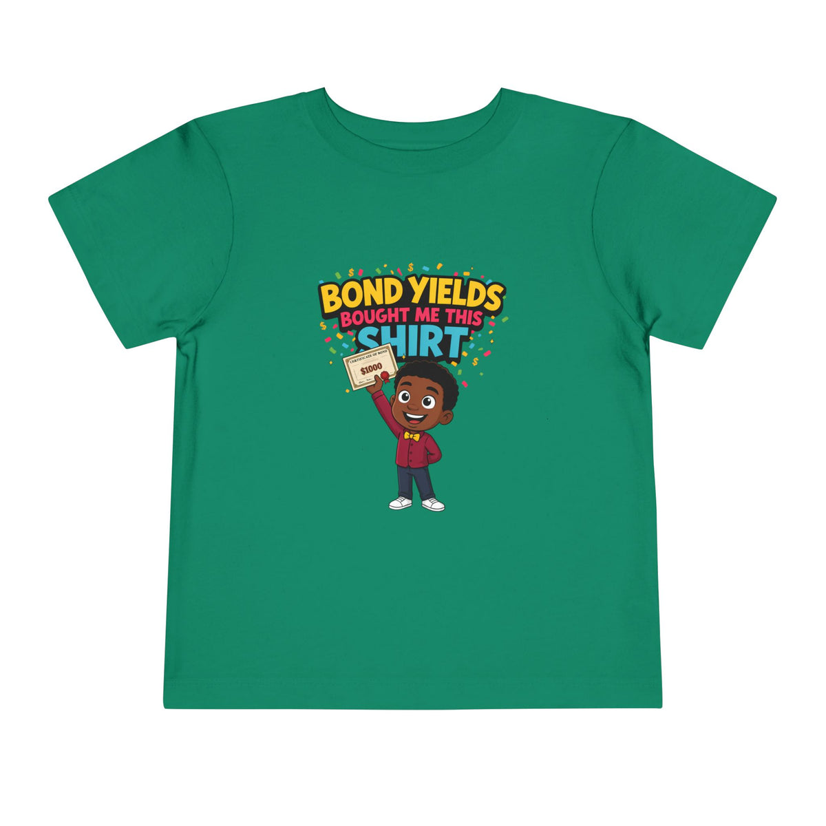 BOND YIELDS BOUGHT ME THIS SHIRT. Boys' Toddler Tee | Funny Finance Kids Clothing