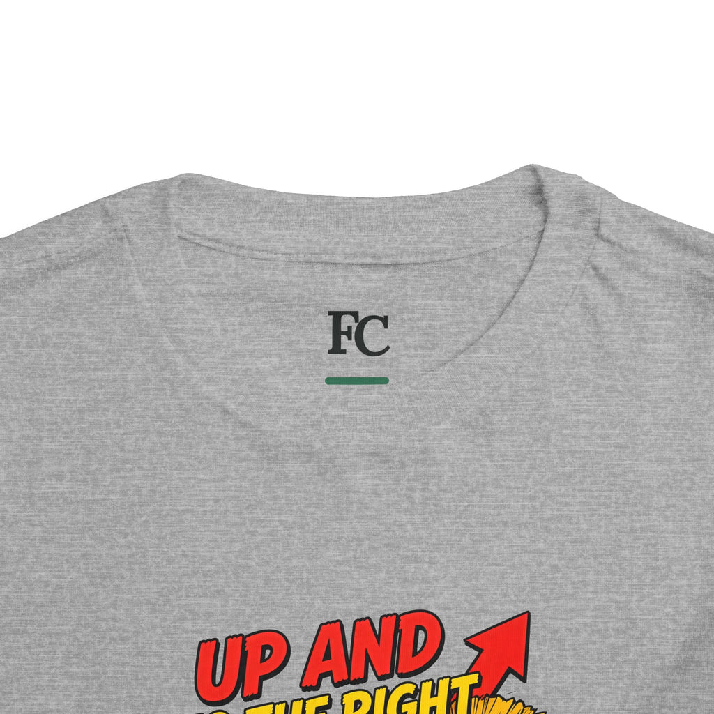 UP AND TO THE RIGHT. Toddler Tee | Funny Finance Kids Clothing