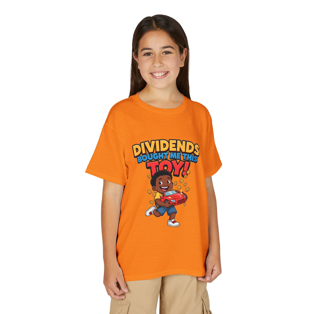 DIVIDENDS BOUGHT ME THIS TOY. Boys' Youth Tee | Funny Finance Kids Clothing