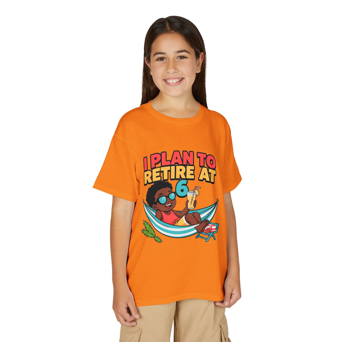 I PLAN TO RETIRE AT 6. Boys' Youth Tee | Funny Finance Kids Clothing