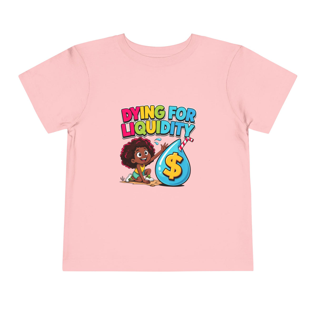 K-SHAPED ECONOMY? I'M STILL ON COLORS AND SHAPES. Girls' Toddler Tee | Funny Finance Kids Clothing