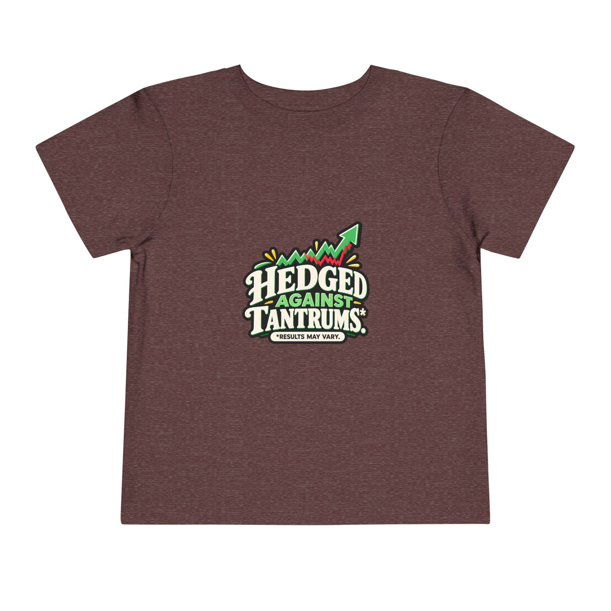 HEDGED AGAINST TANTRUMS. Toddler Tee | Funny Finance Kids Clothing