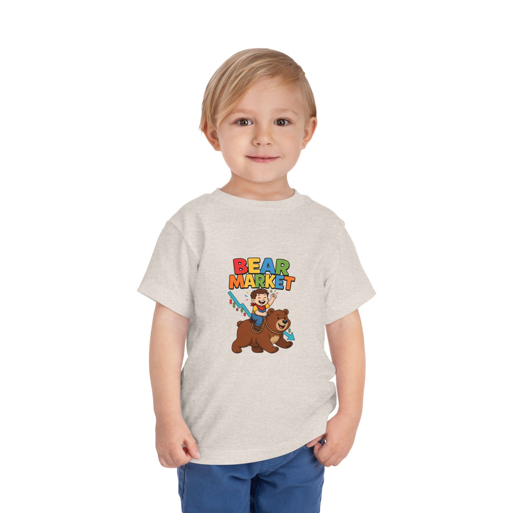 BEAR MARKET. Boys' Toddler Tee | Funny Finance Kids Clothing