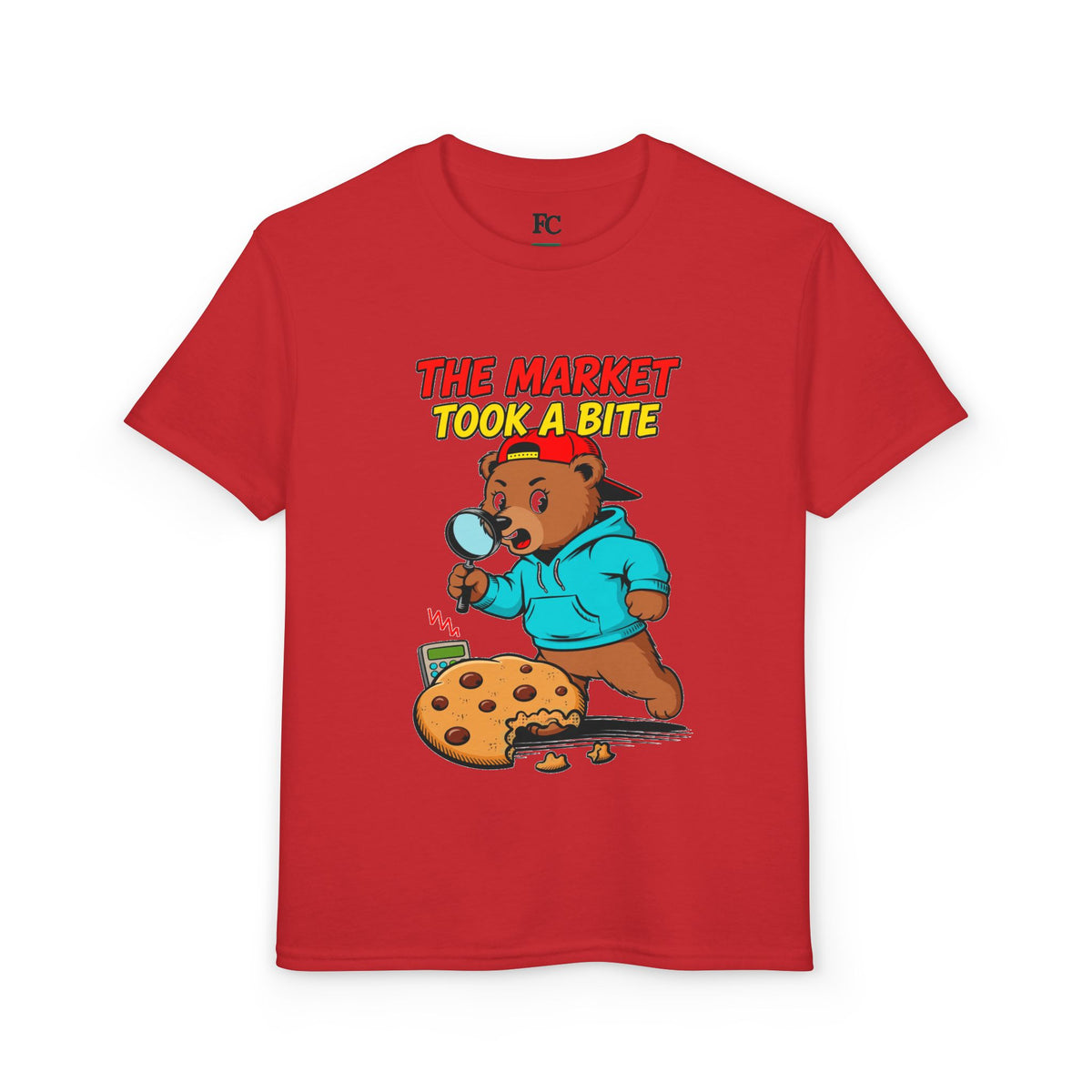 THE MARKET TOOK A BITE. Youth Tee | Funny Finance Kids Clothing
