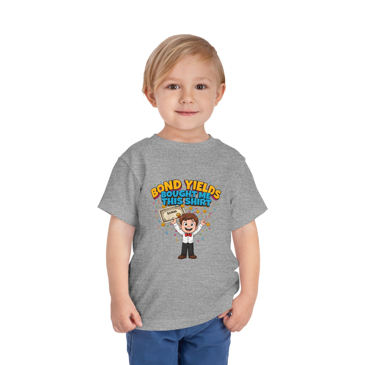 BOND YIELDS BOUGHT ME THIS SHIRT. Boys' Toddler Tee | Funny Finance Kids Clothing