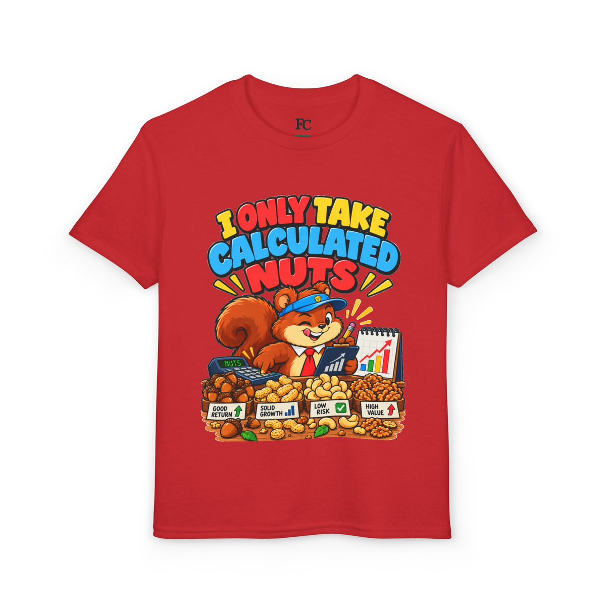 I ONLY TAKE CALCULATED NUTS. Youth Tee | Funny Finance Kids Clothing