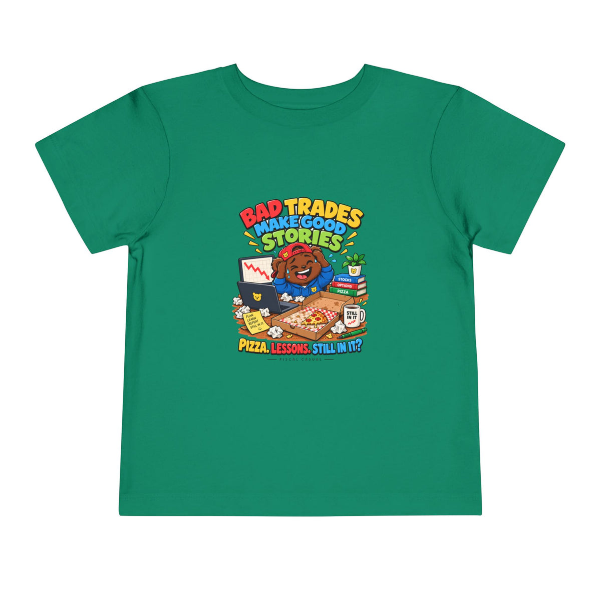 BEAR BAD TRADES. Toddler Tee | Funny Finance Kids Clothing