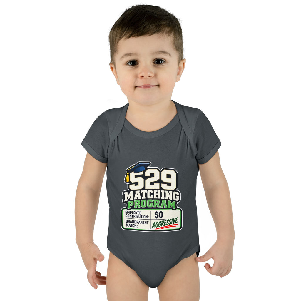 529 Matching Program: Grandparents Baby Bodysuit | Funny Finance Kids Clothing