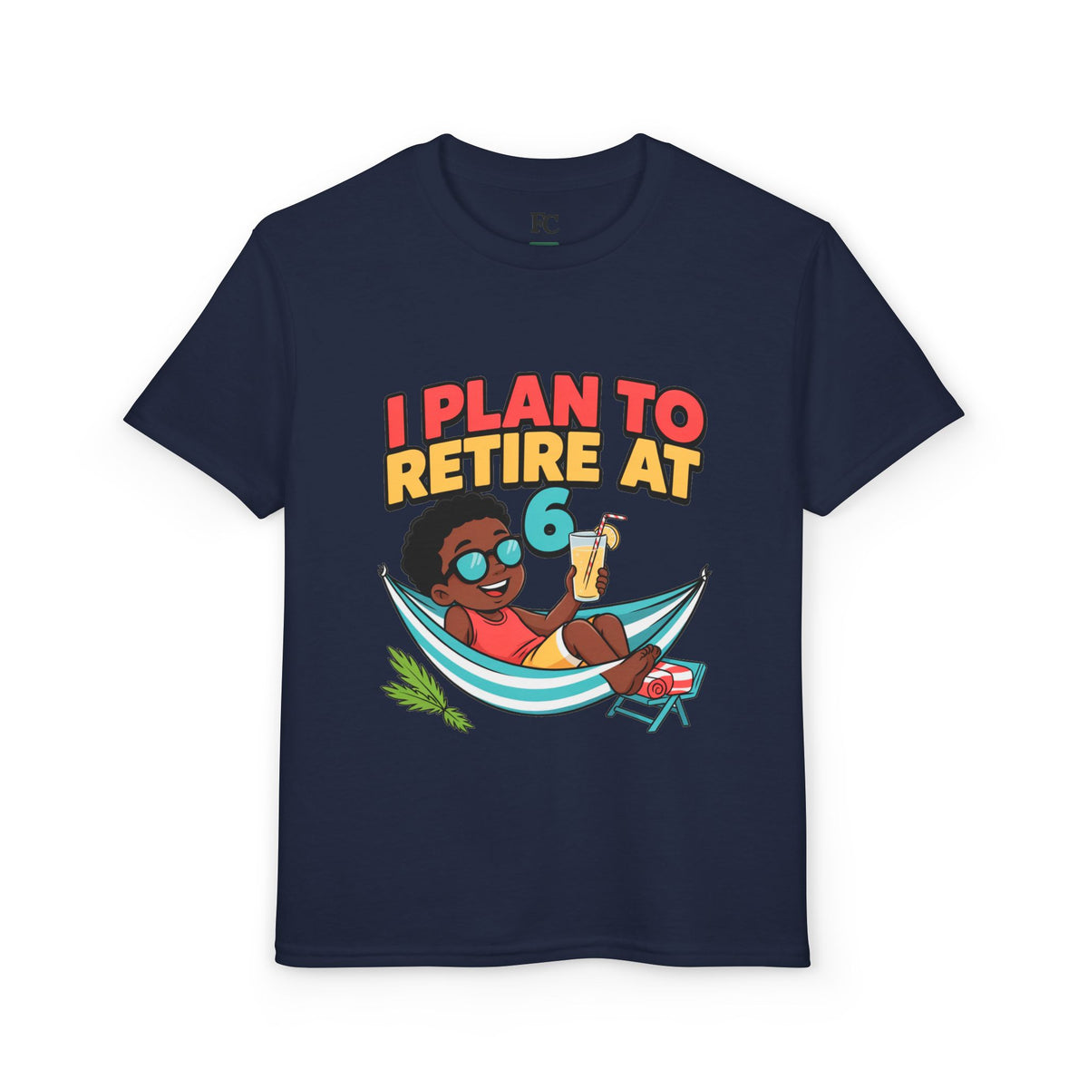 I PLAN TO RETIRE AT 6. Boys' Youth Tee | Funny Finance Kids Clothing