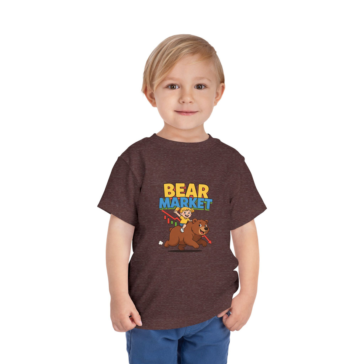BEAR MARKET. Girls' Toddler Tee | Funny Finance Kids Clothing