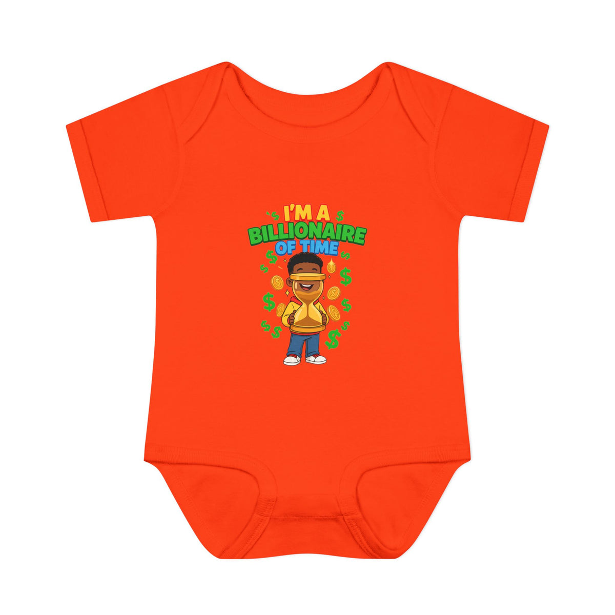 I'M A BILLIONAIRE OF TIME. Girls' Baby Bodysuit | Funny Finance Kids Clothing