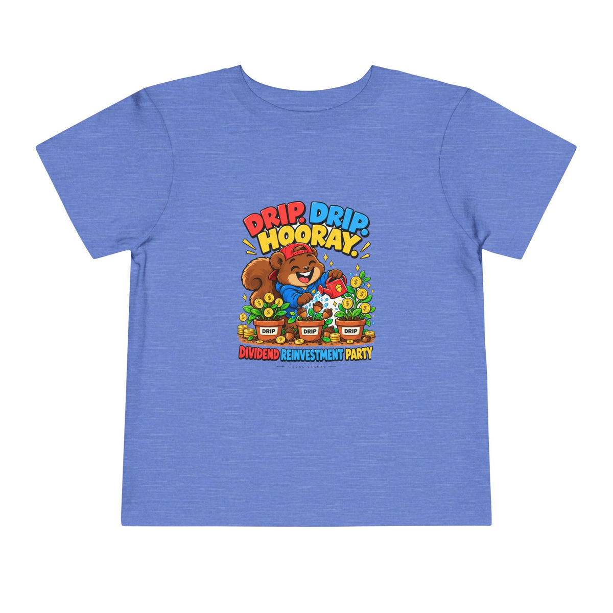 SQUIRREL DIVIDEND PARTY. Toddler Tee | Funny Finance Kids Clothing