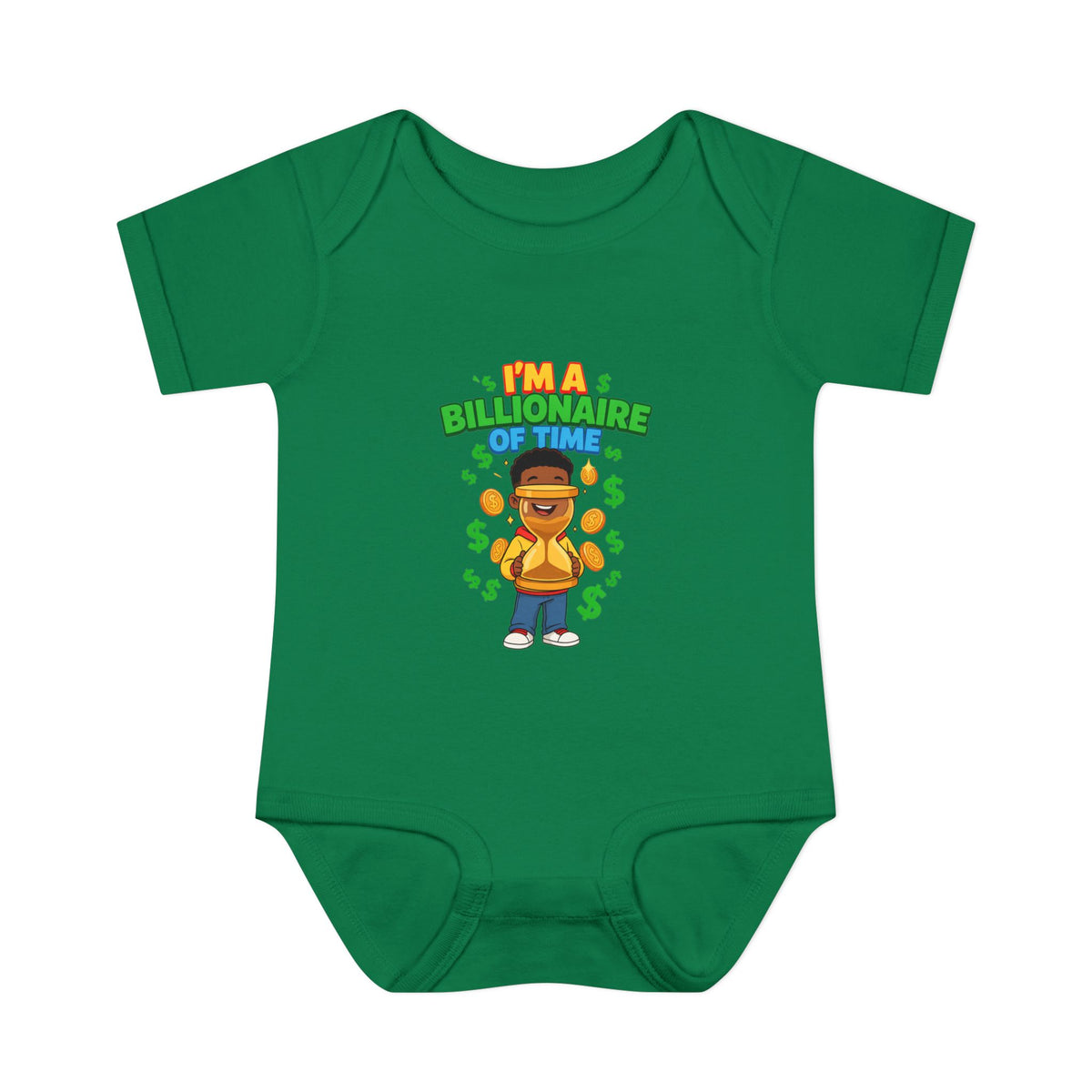 I'M A BILLIONAIRE OF TIME. Girls' Baby Bodysuit | Funny Finance Kids Clothing