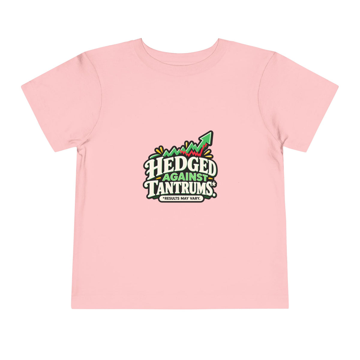 HEDGED AGAINST TANTRUMS. Toddler Tee | Funny Finance Kids Clothing