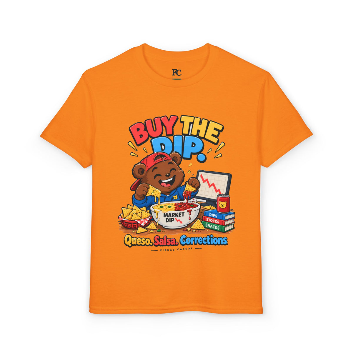 BUY THE DIP BEAR. Youth Tee | Funny Finance Kids Clothing