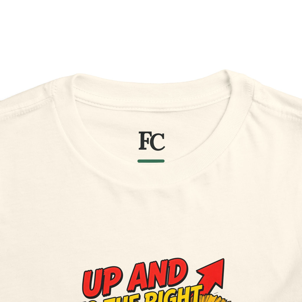 UP AND TO THE RIGHT. Toddler Tee | Funny Finance Kids Clothing