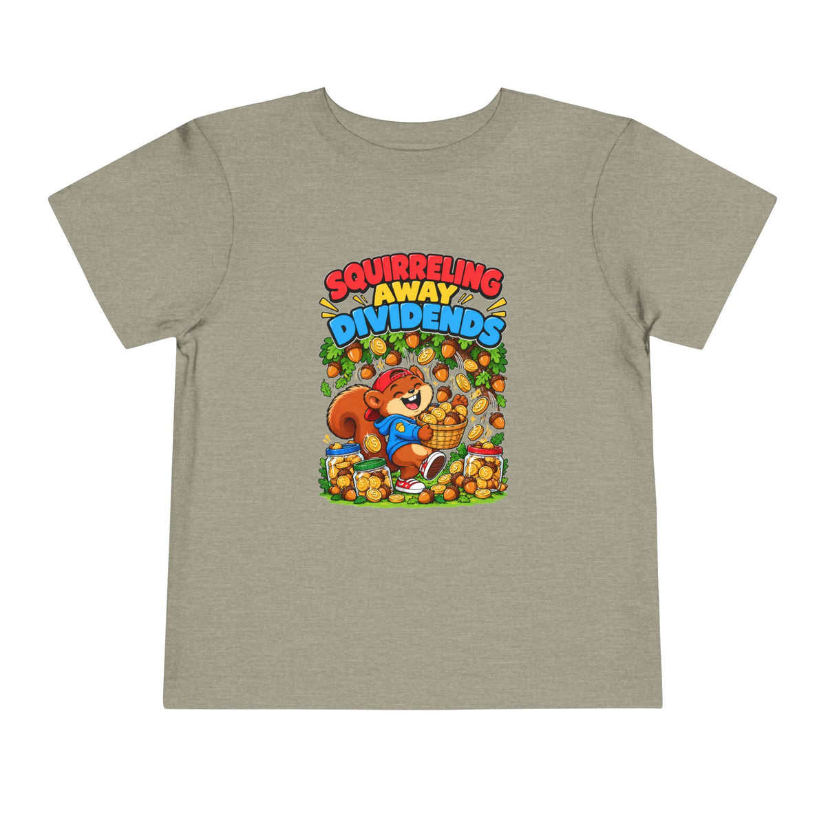 SQUIRRELING AWAY DIVIDENDS. Toddler Tee | Funny Finance Kids Clothing