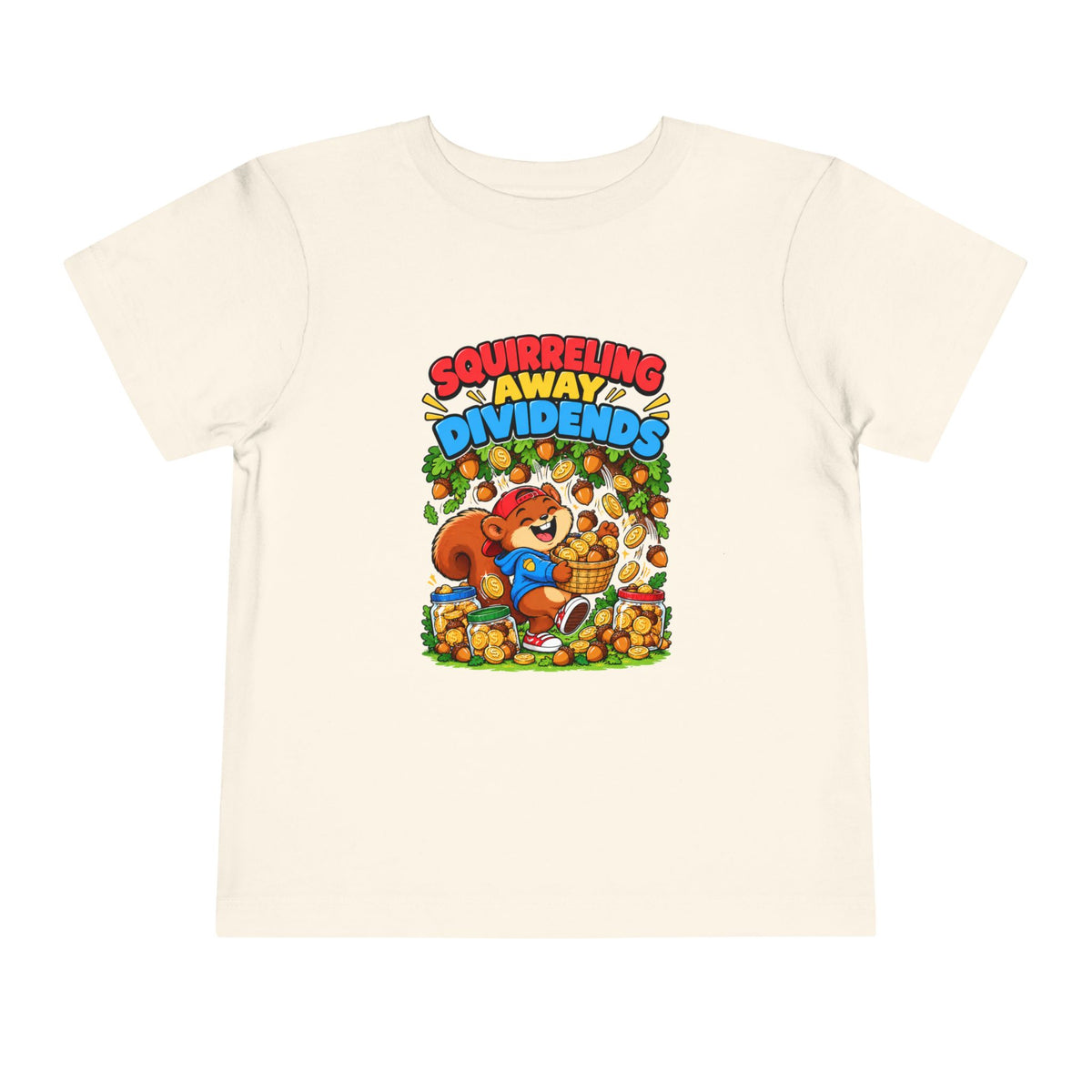 SQUIRRELING AWAY DIVIDENDS. Toddler Tee | Funny Finance Kids Clothing