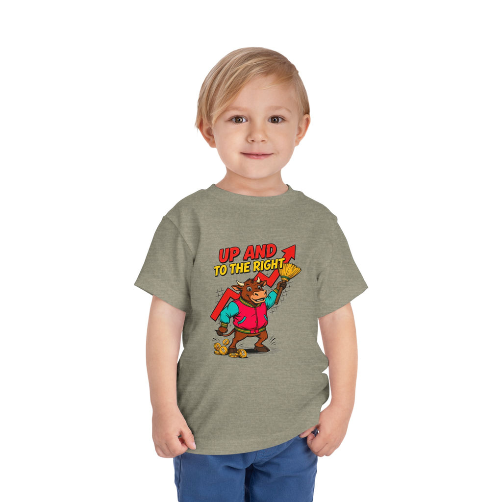 UP AND TO THE RIGHT. Toddler Tee | Funny Finance Kids Clothing