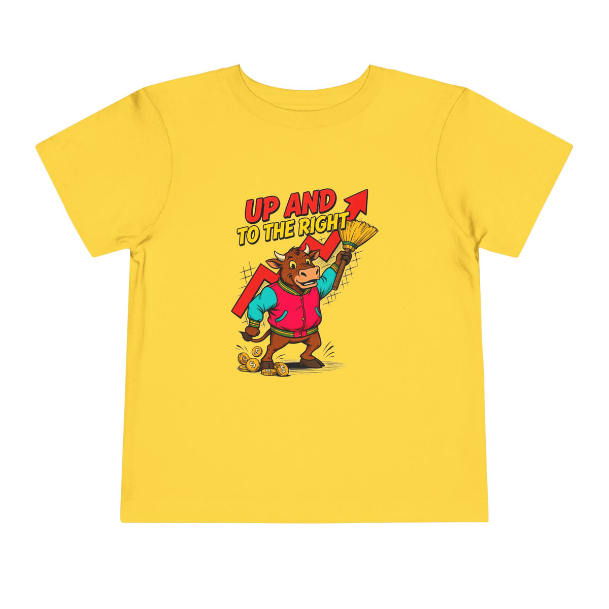UP AND TO THE RIGHT. Toddler Tee | Funny Finance Kids Clothing