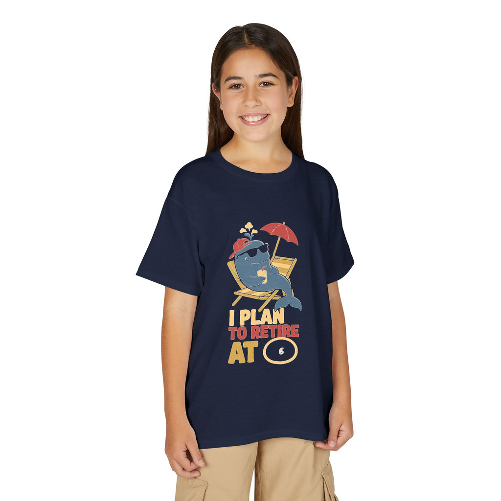 I PLAN TO RETIRE AT [AGE]. Youth Tee | Personalized Funny Finance Kids Shirt
