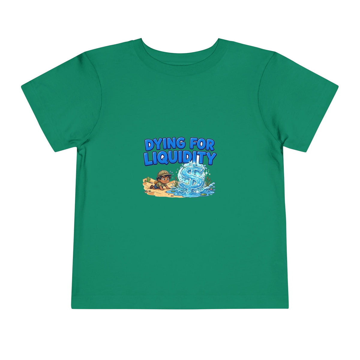 DYING FOR LIQUIDITY. Boys' Toddler Tee | Funny Finance Kids Clothing