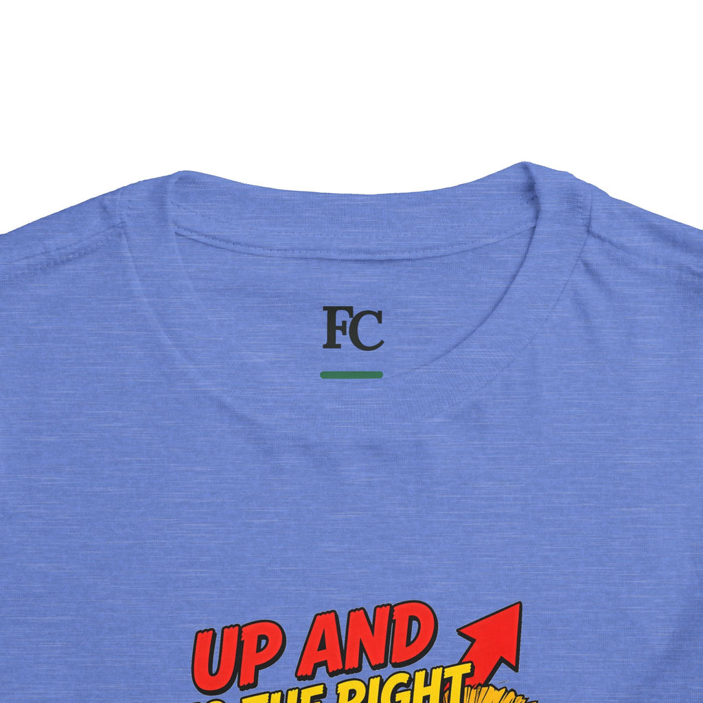 UP AND TO THE RIGHT. Toddler Tee | Funny Finance Kids Clothing