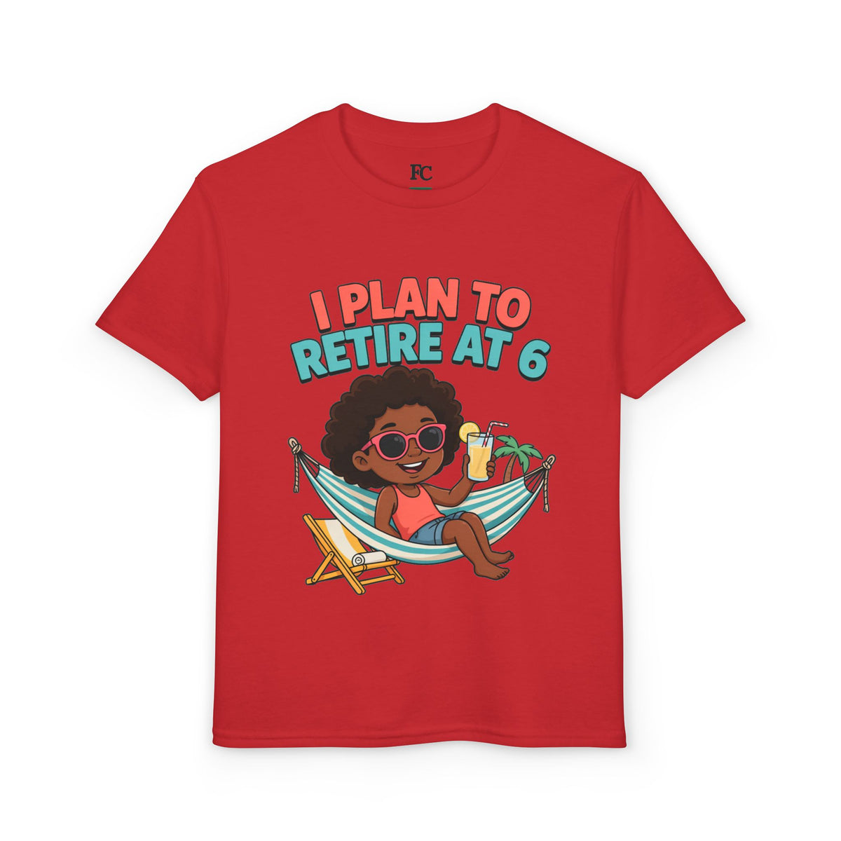 I PLAN TO RETIRE AT 6. Girls' Youth Tee | Funny Finance Kids Clothing