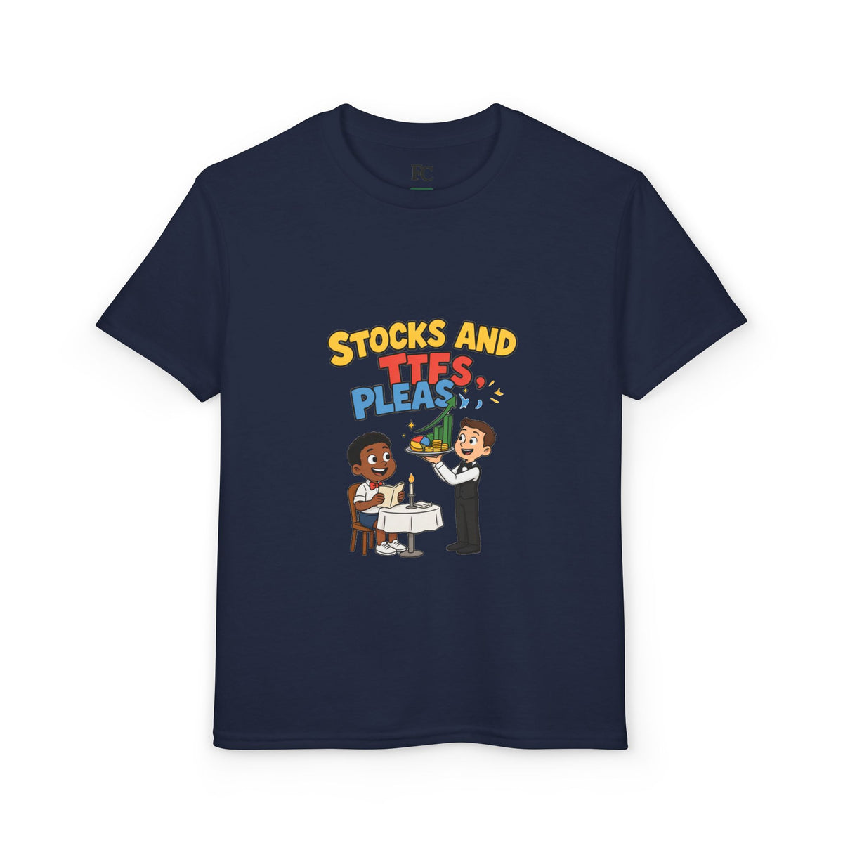 STOCKS AND ETFS, PLEASE. Boys' Youth Tee | Funny Finance Kids Clothing