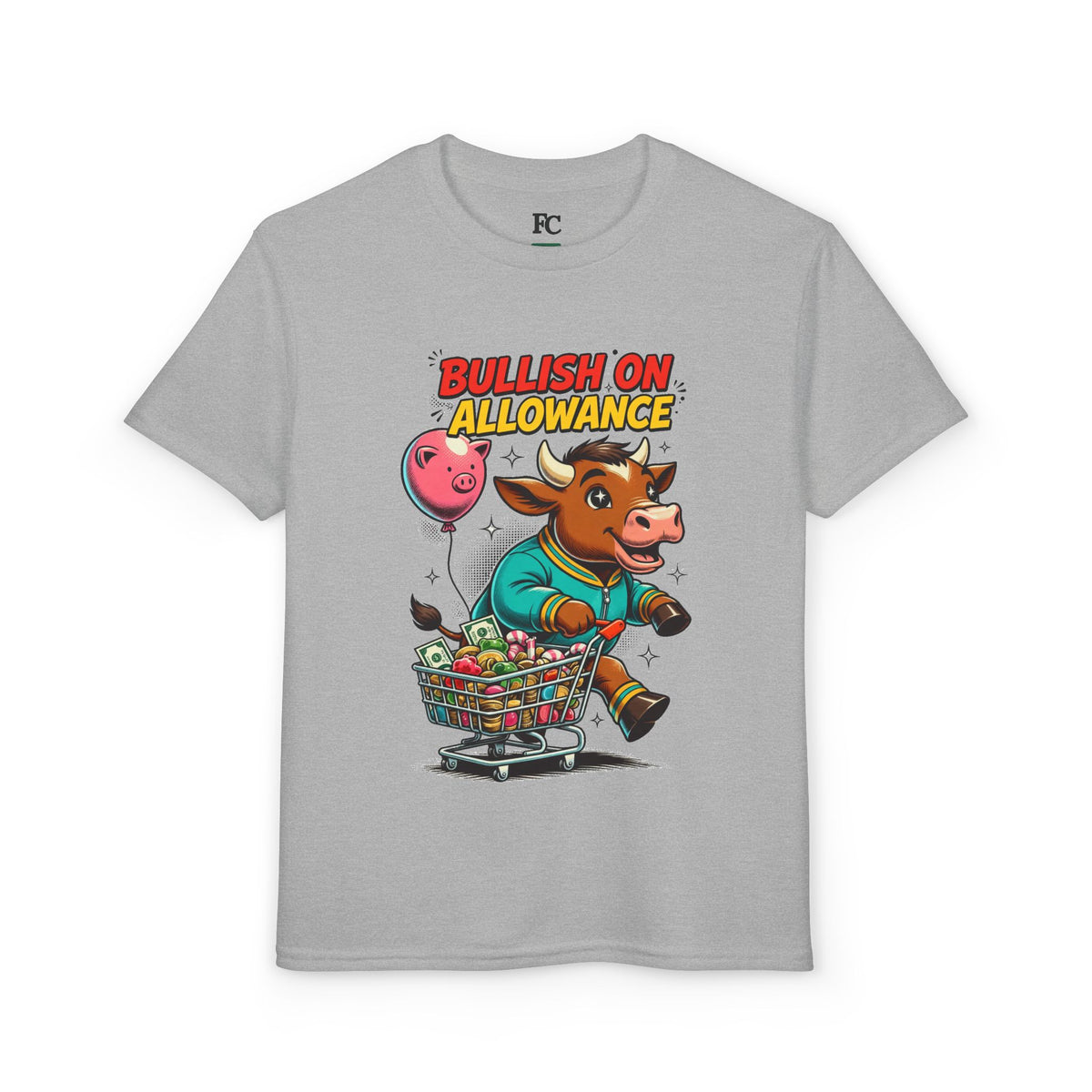 BULLISH ON ALLOWANCE. Youth Tee | Funny Finance Kids Clothing