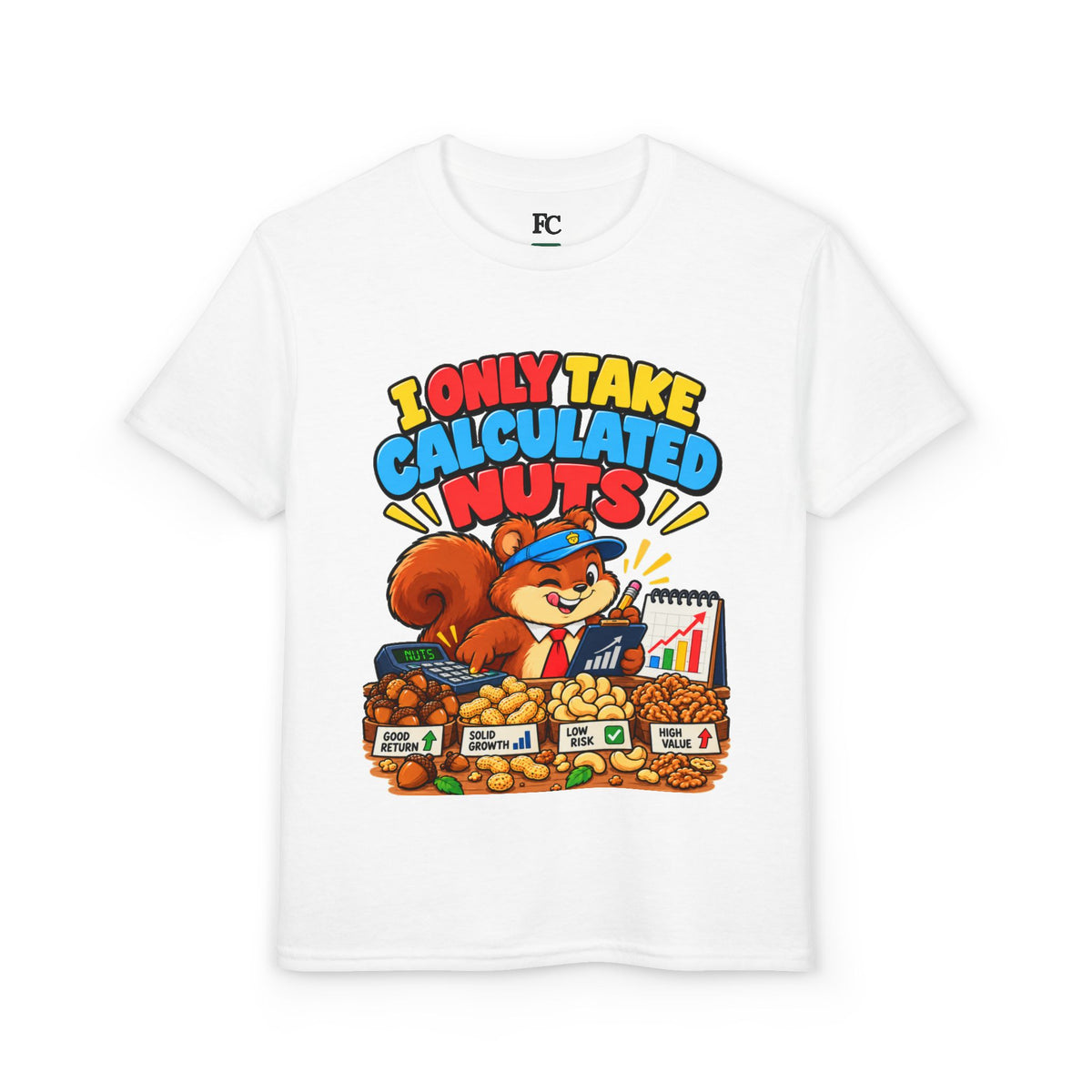 I ONLY TAKE CALCULATED NUTS. Youth Tee | Funny Finance Kids Clothing