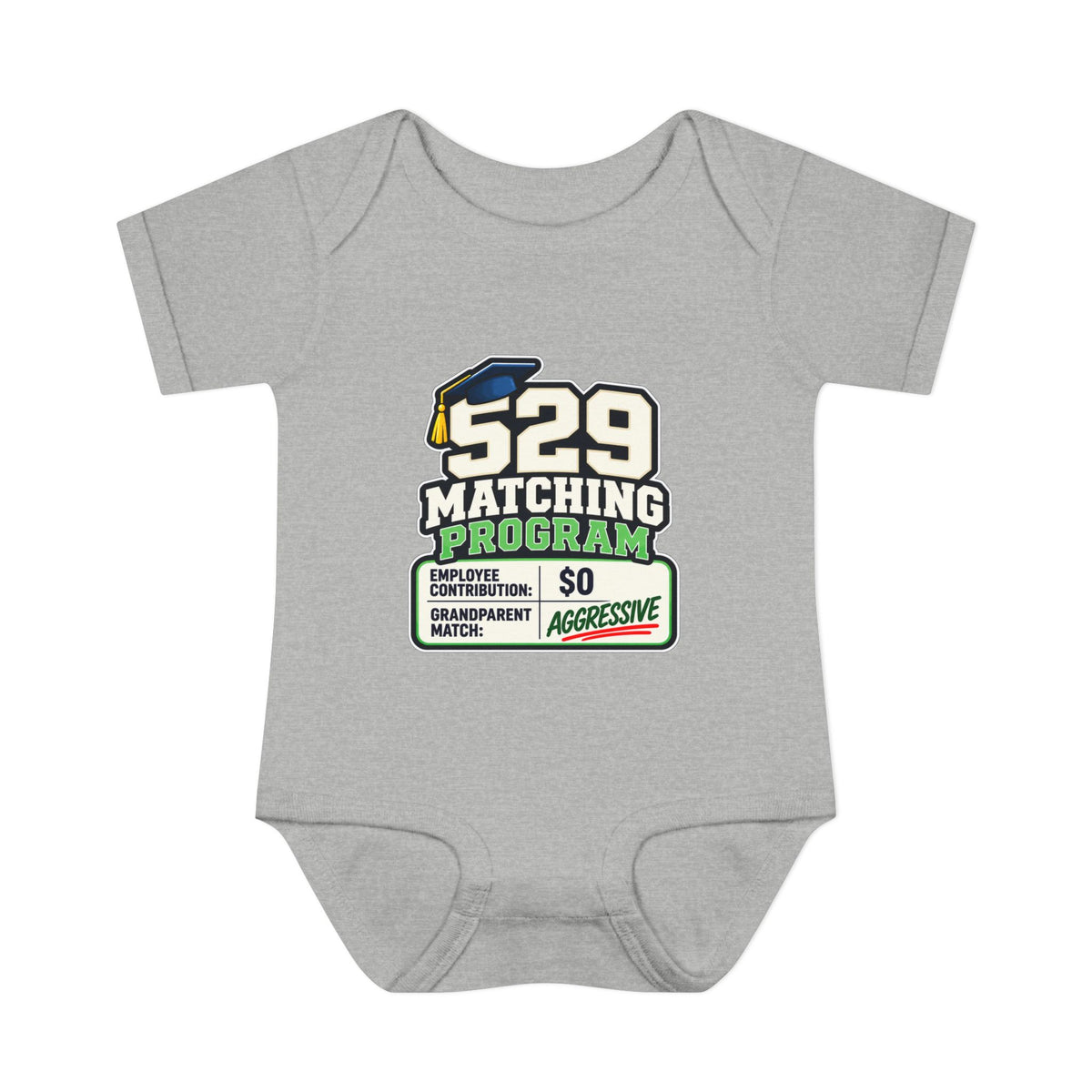 529 Matching Program: Grandparents Baby Bodysuit | Funny Finance Kids Clothing