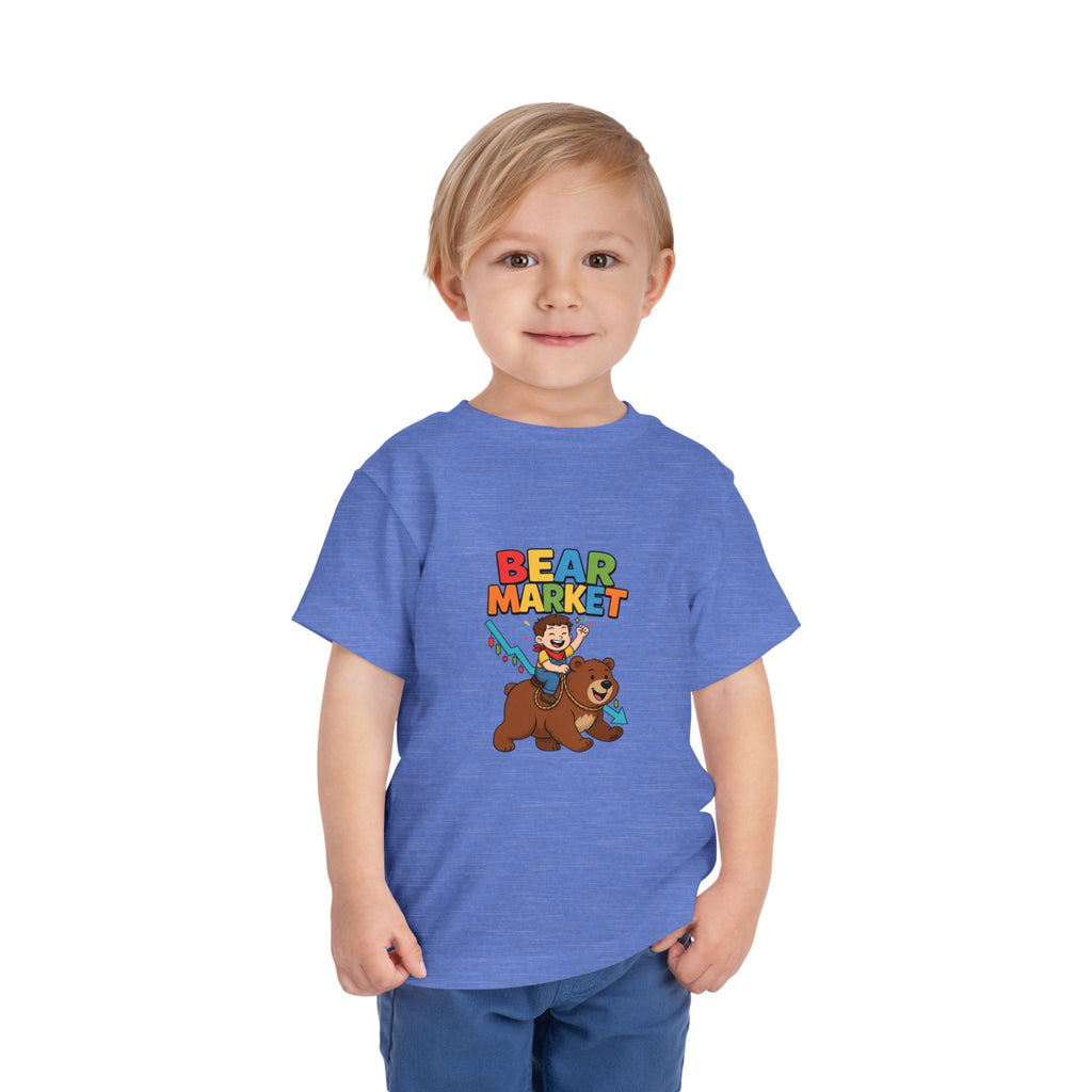 BEAR MARKET. Boys' Toddler Tee | Funny Finance Kids Clothing
