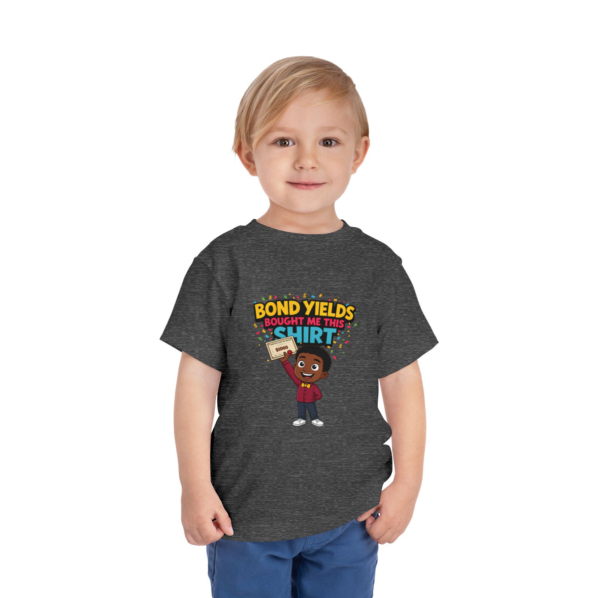 BOND YIELDS BOUGHT ME THIS SHIRT. Boys' Toddler Tee | Funny Finance Kids Clothing