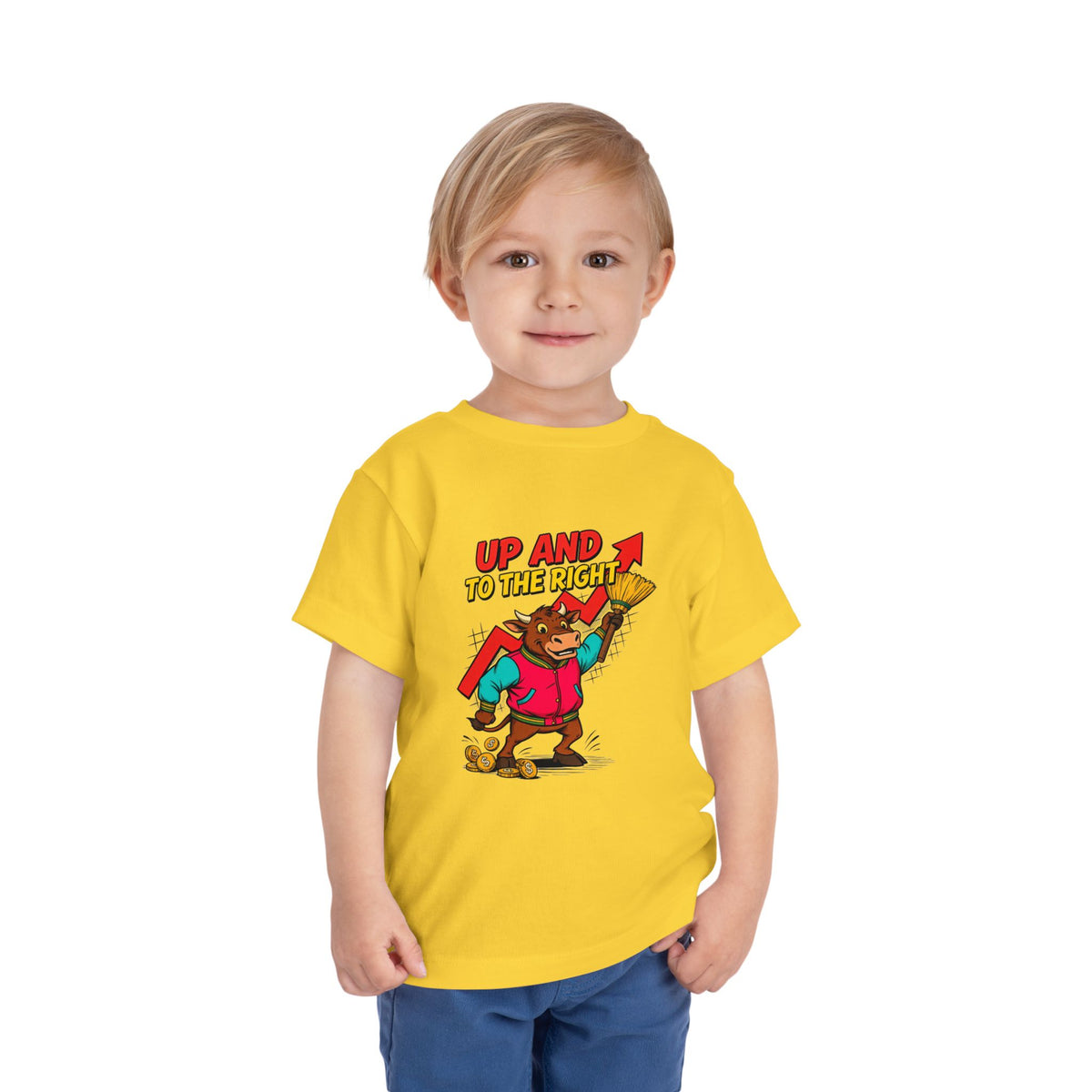 UP AND TO THE RIGHT. Toddler Tee | Funny Finance Kids Clothing