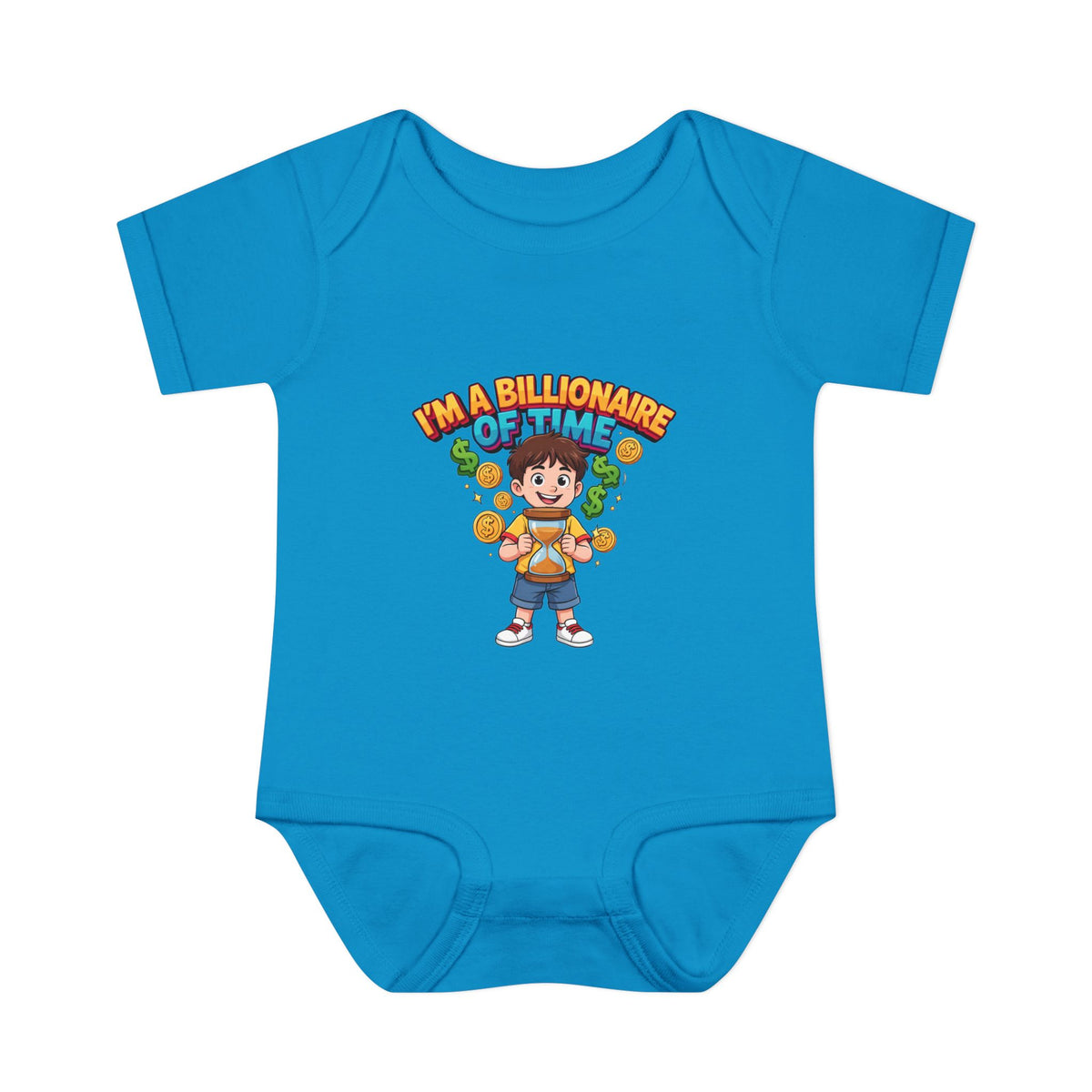 I'M A BILLIONAIRE OF TIME. Boys' Baby Bodysuit | Funny Finance Kids Clothing