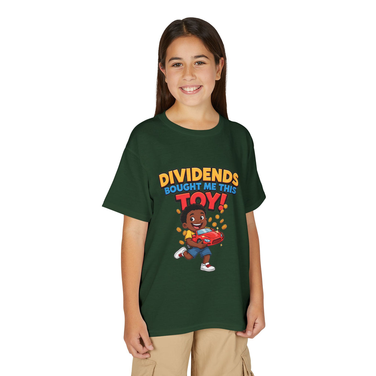 DIVIDENDS BOUGHT ME THIS TOY. Boys' Youth Tee | Funny Finance Kids Clothing