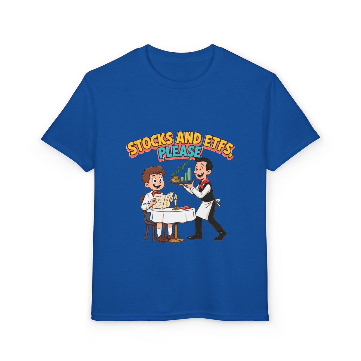 STOCKS AND ETFS, PLEASE. Boys' Youth Tee | Funny Finance Kids Clothing