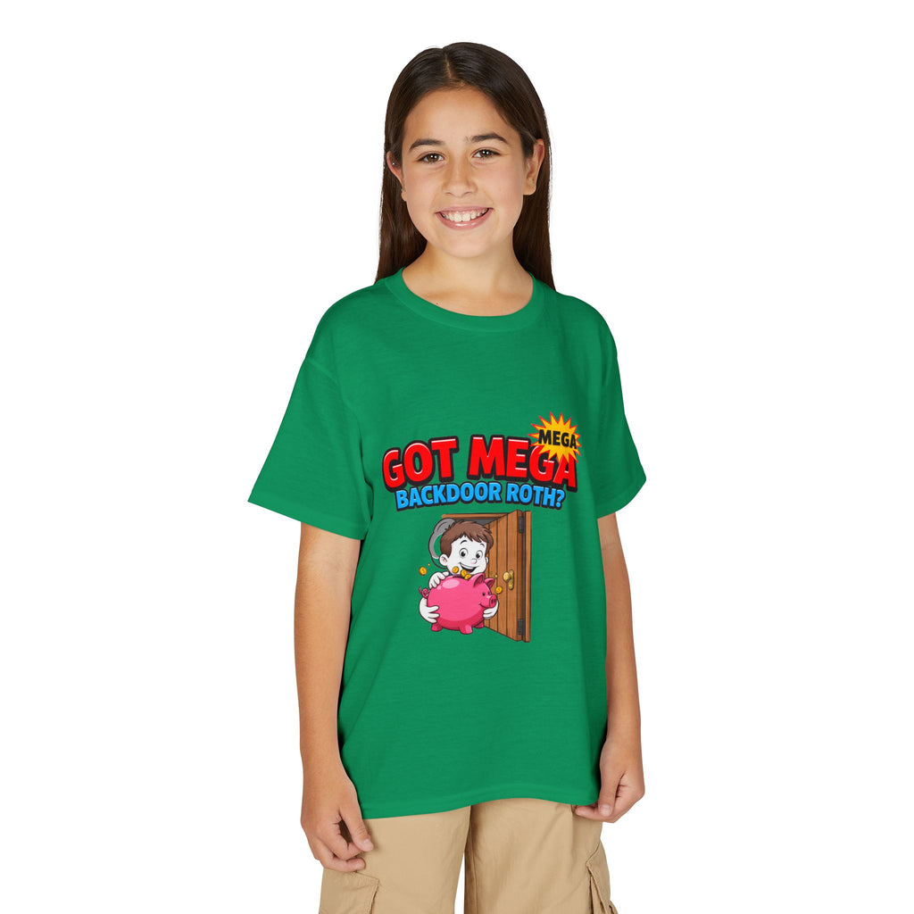 GOT MEGA BACKDOOR ROTH? Boys' Youth Tee | Funny Finance Kids Clothing