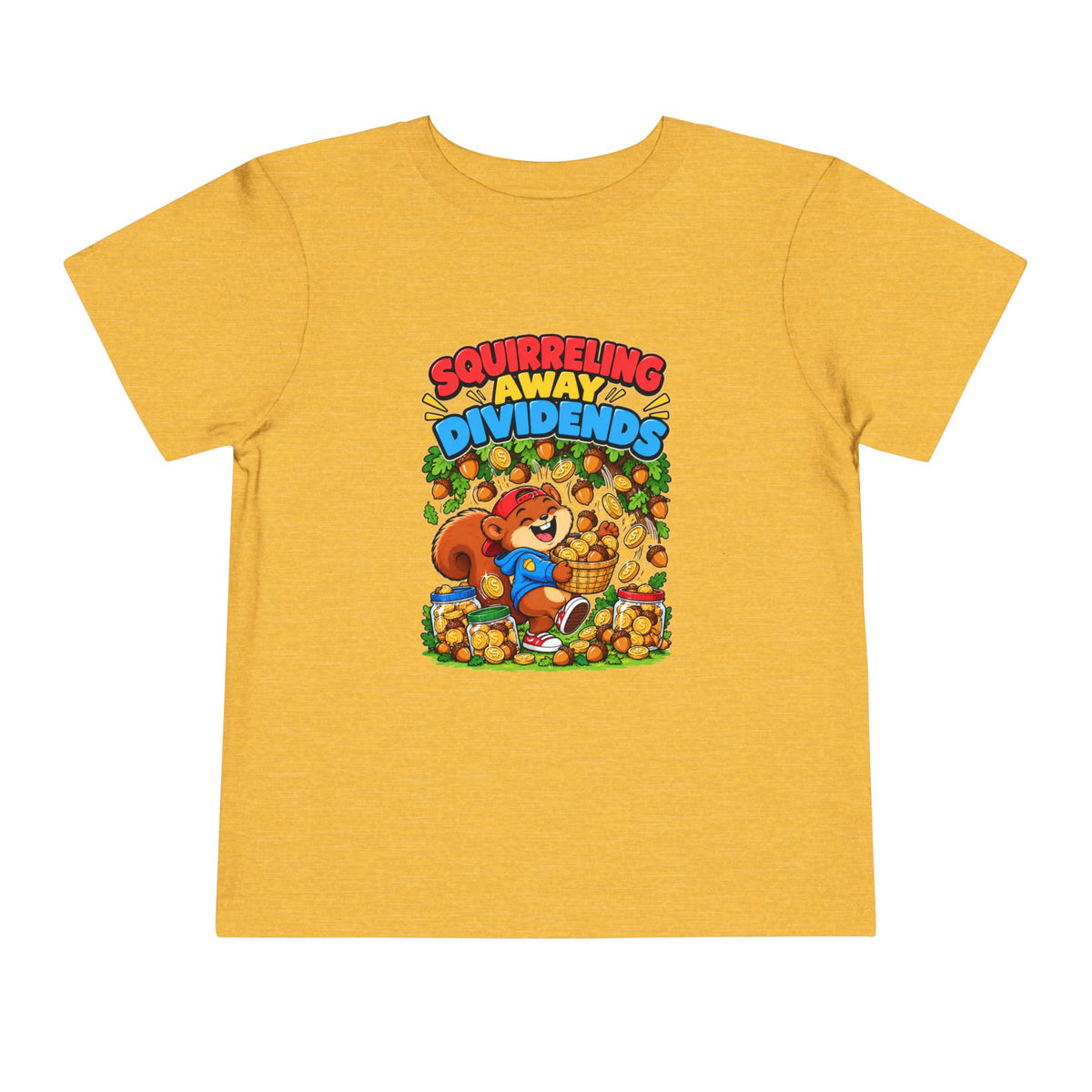 SQUIRRELING AWAY DIVIDENDS. Toddler Tee | Funny Finance Kids Clothing