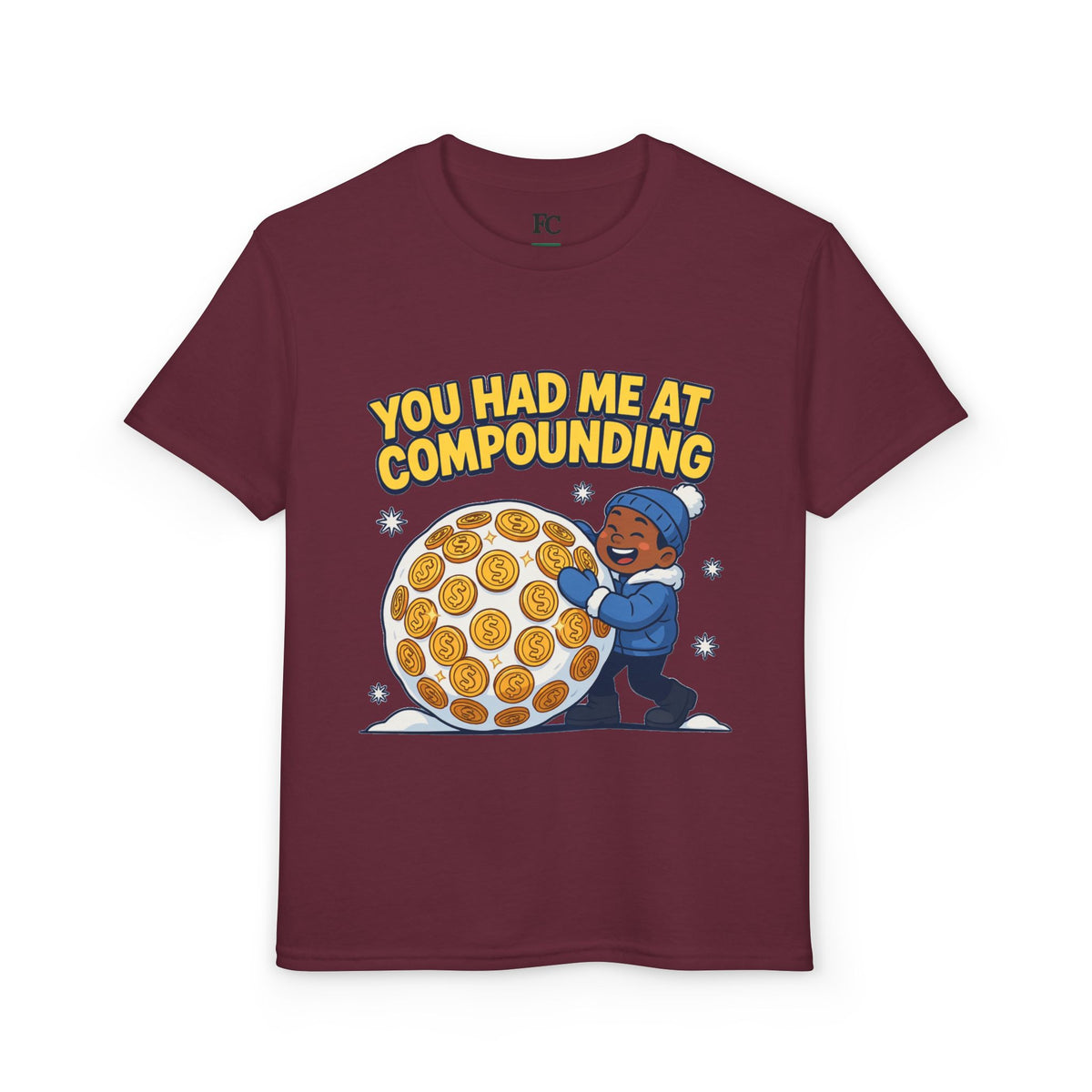 YOU HAD ME AT COMPOUNDING. Boys' Youth Tee | Funny Finance Kids Clothing