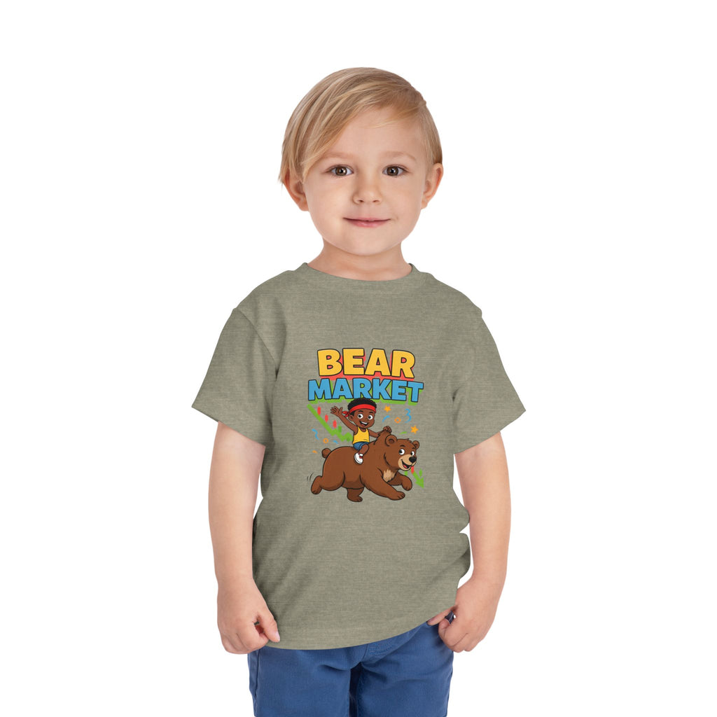 BEAR MARKET. Boys' Toddler Tee | Funny Finance Kids Clothing