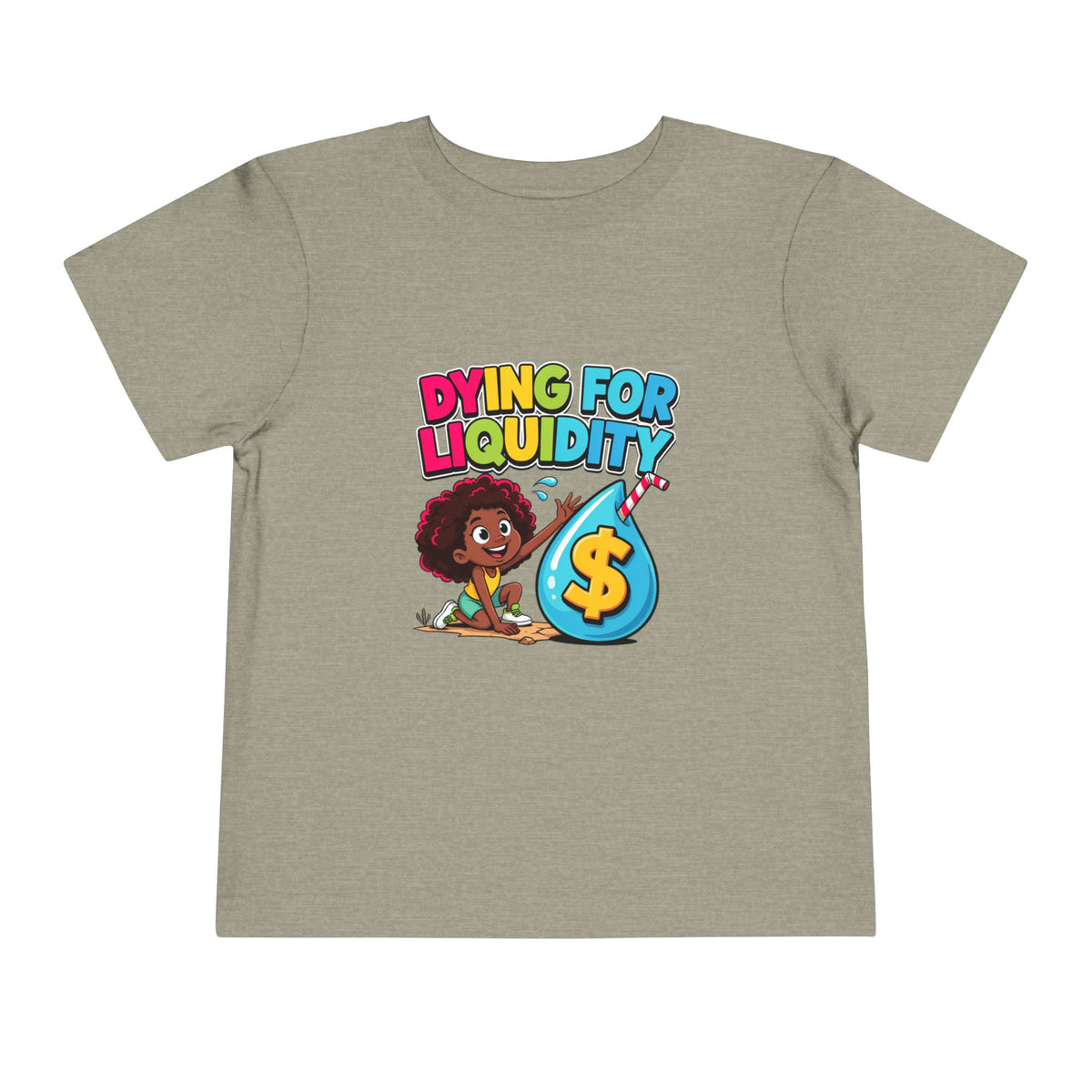 K-SHAPED ECONOMY? I'M STILL ON COLORS AND SHAPES. Girls' Toddler Tee | Funny Finance Kids Clothing