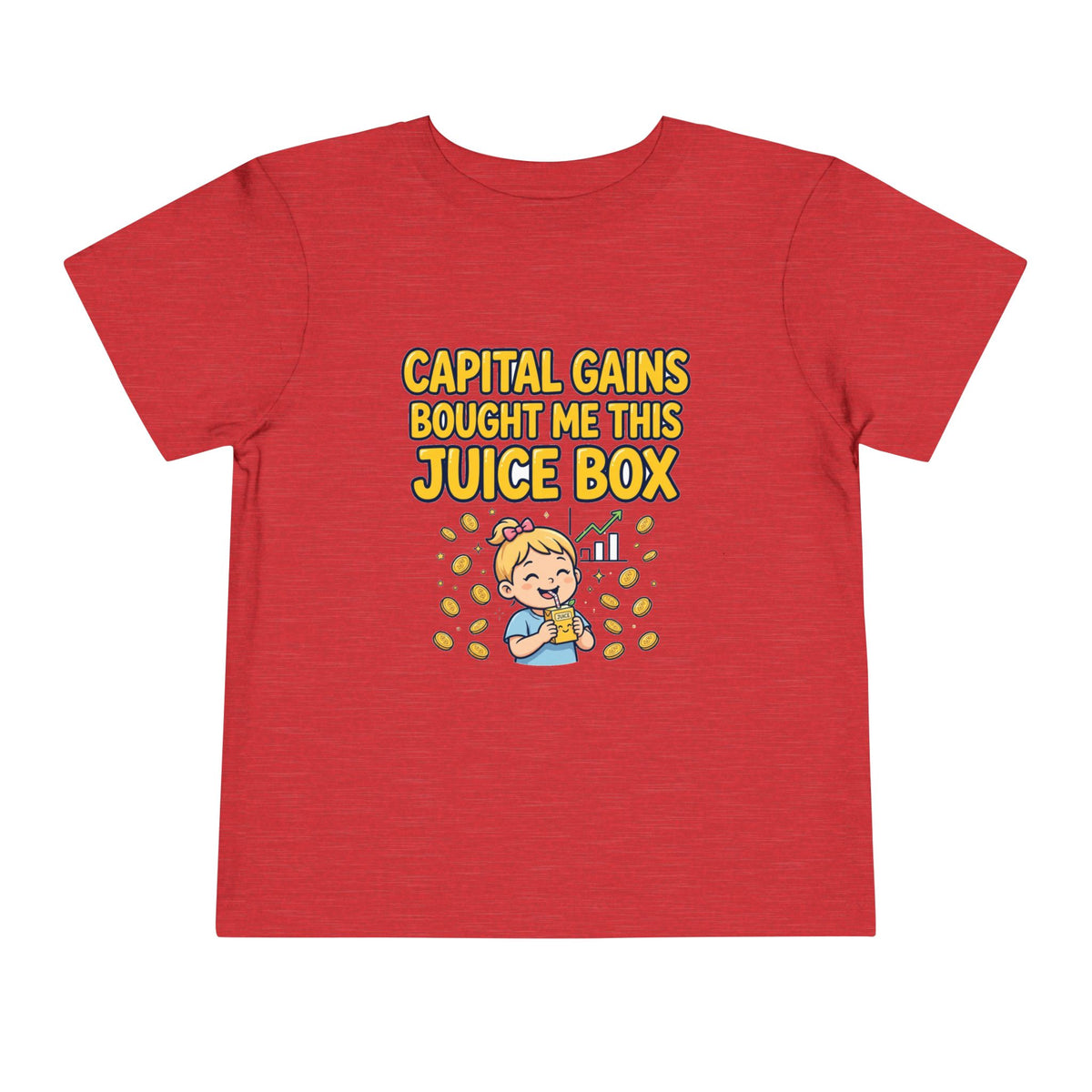 CAPITAL GAINS BOUGHT ME THIS JUICE BOX. Toddler Tee | Funny Finance Kids Clothing. Toddler Tee | Funny Finance Kids Clothing