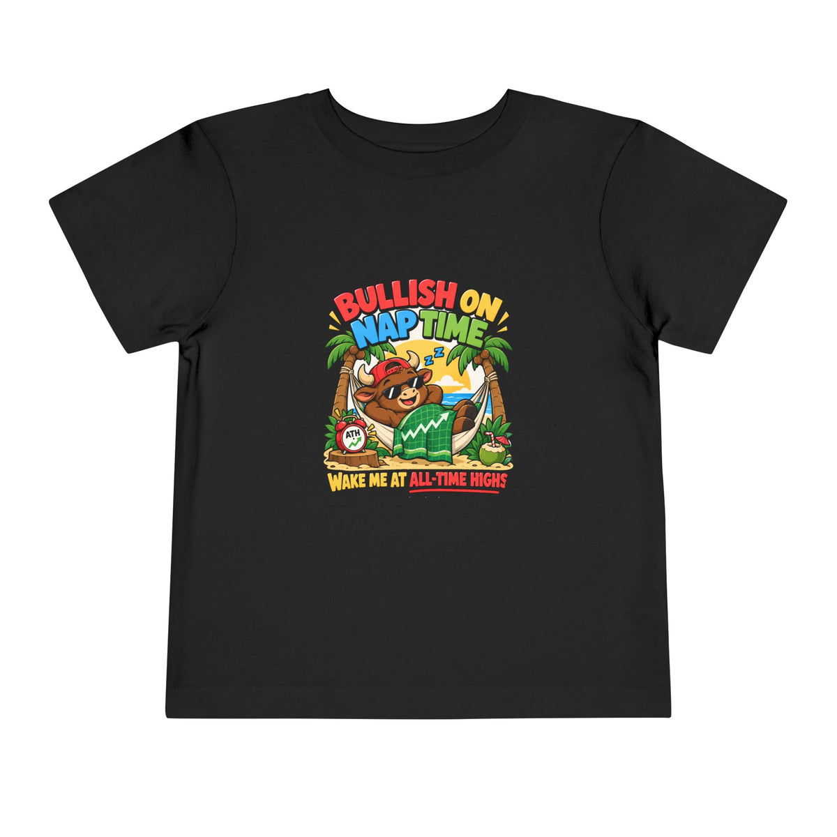 BULL NAP TIME. Toddler Tee | Funny Finance Kids Clothing