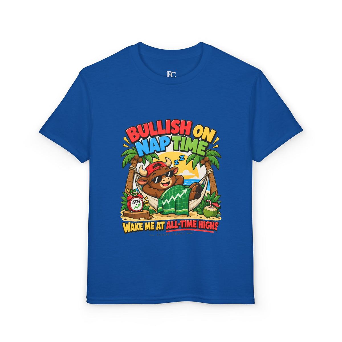 BULL NAP TIME. Youth Tee | Funny Finance Kids Clothing