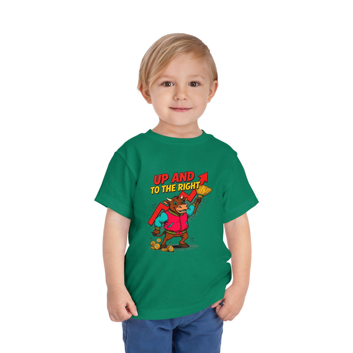 UP AND TO THE RIGHT. Toddler Tee | Funny Finance Kids Clothing