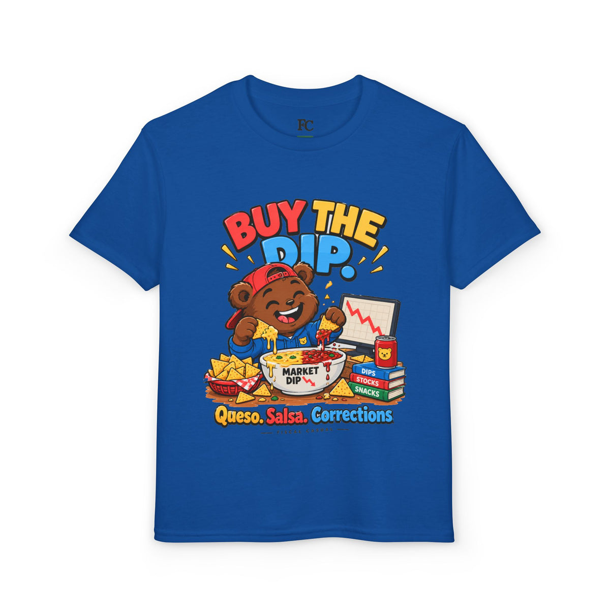 BUY THE DIP BEAR. Youth Tee | Funny Finance Kids Clothing