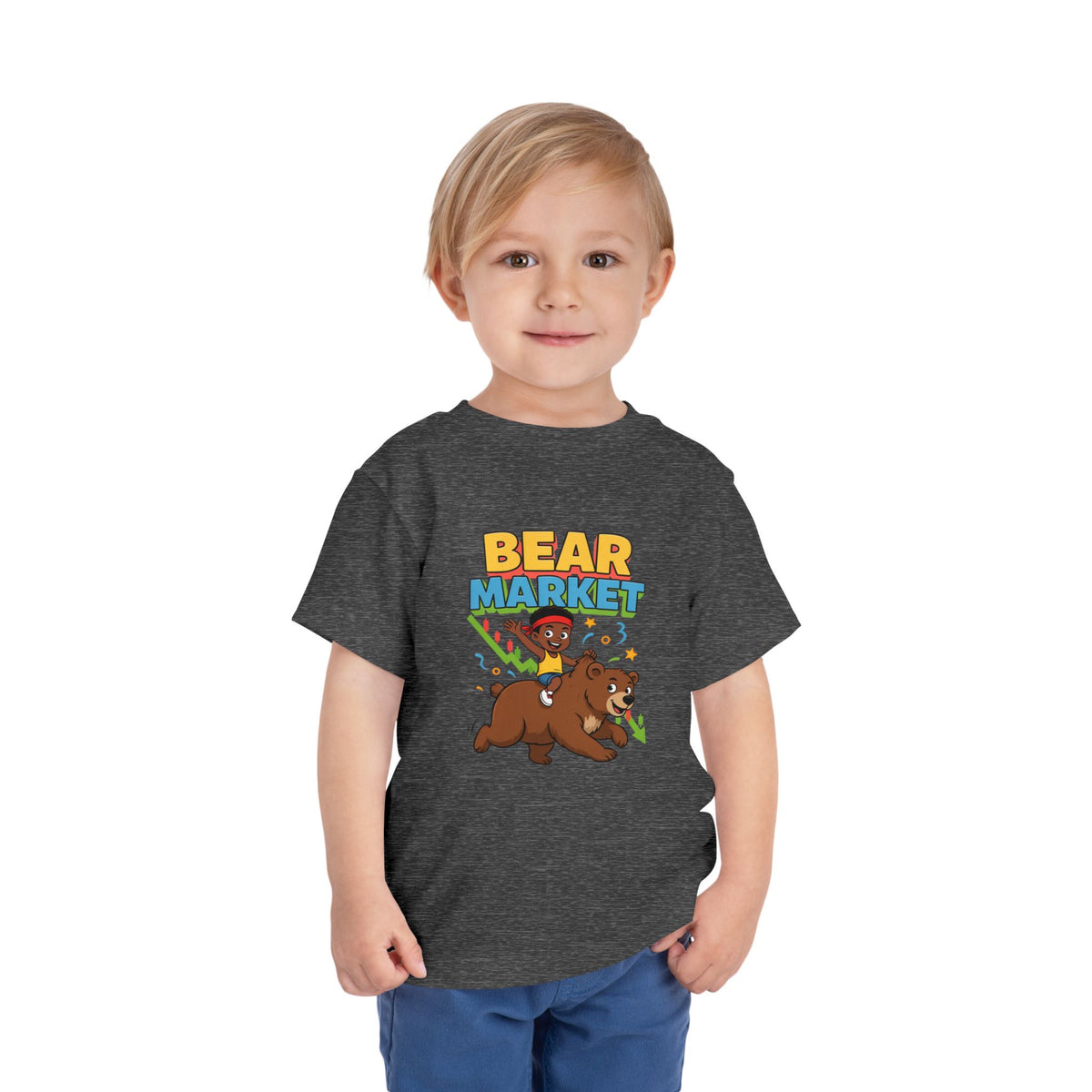 BEAR MARKET. Boys' Toddler Tee | Funny Finance Kids Clothing