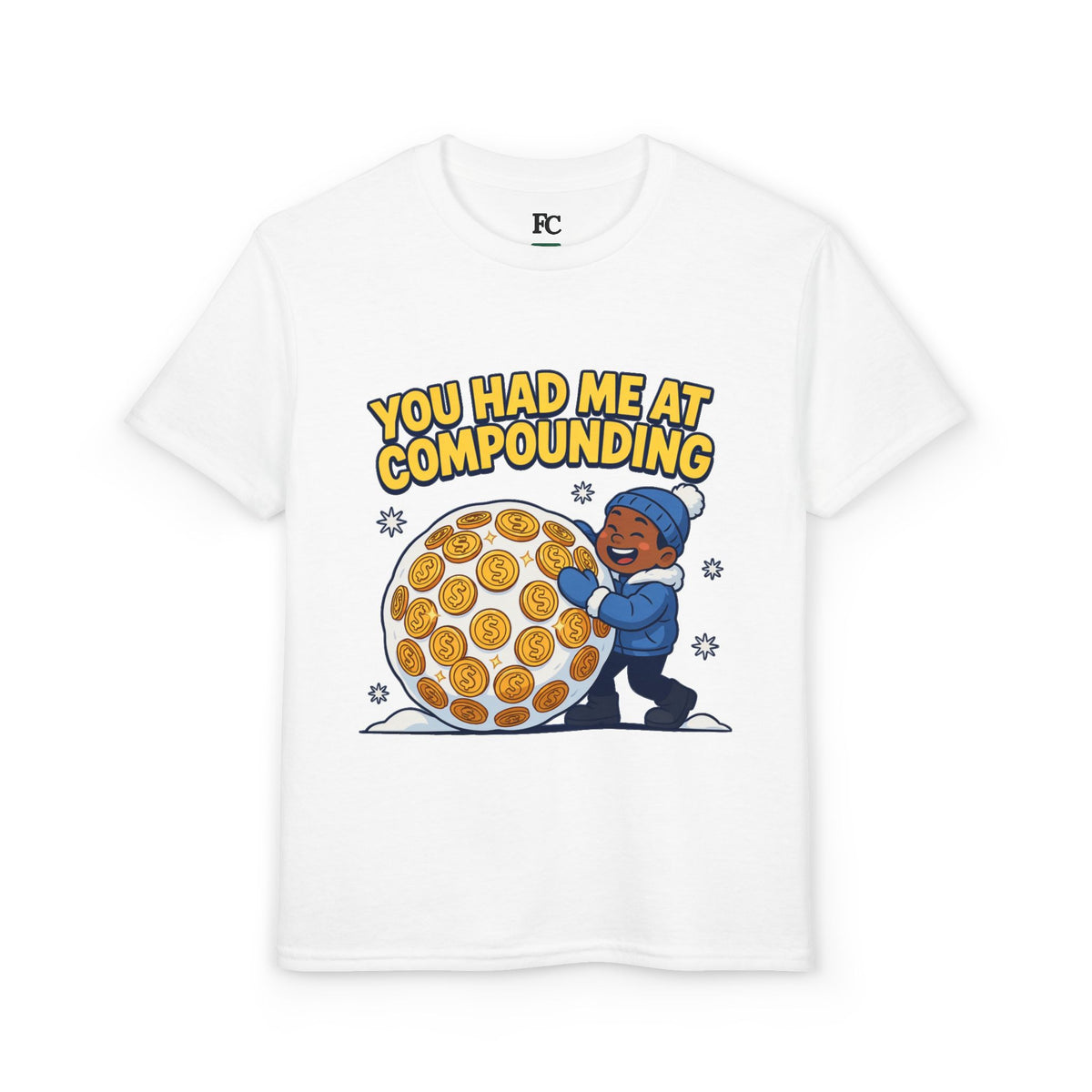 YOU HAD ME AT COMPOUNDING. Boys' Youth Tee | Funny Finance Kids Clothing